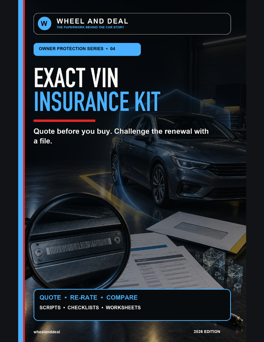 The Exact-VIN Insurance Kit cover